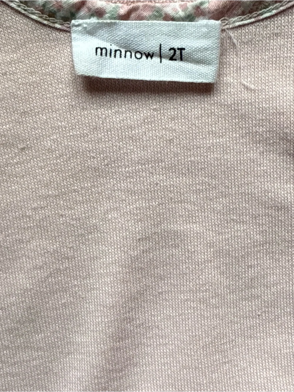 Minnow Girls' French Terry Tie-Knot Pink Tank Top - Size 2T